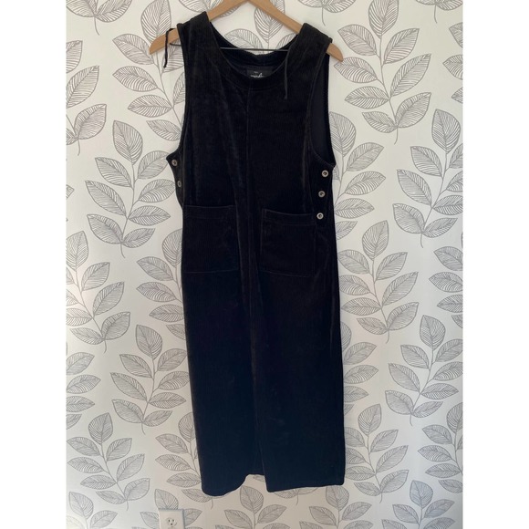 Positive Attitude Black Overall Long Dress, Size 4 - Picture 5 of 5